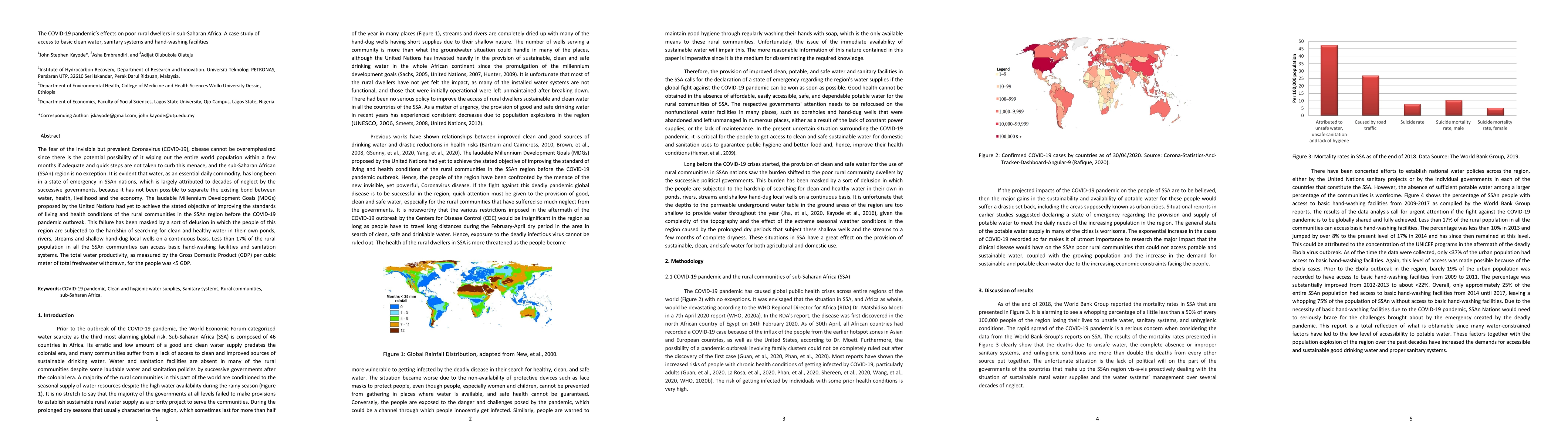 Thumbnail for The Covid-19 pandemic's effects on poor rural dwellers in sub-Saharan
  Africa: A case study of access to basic clean water, sanitary systems and
  hand-washing facilities