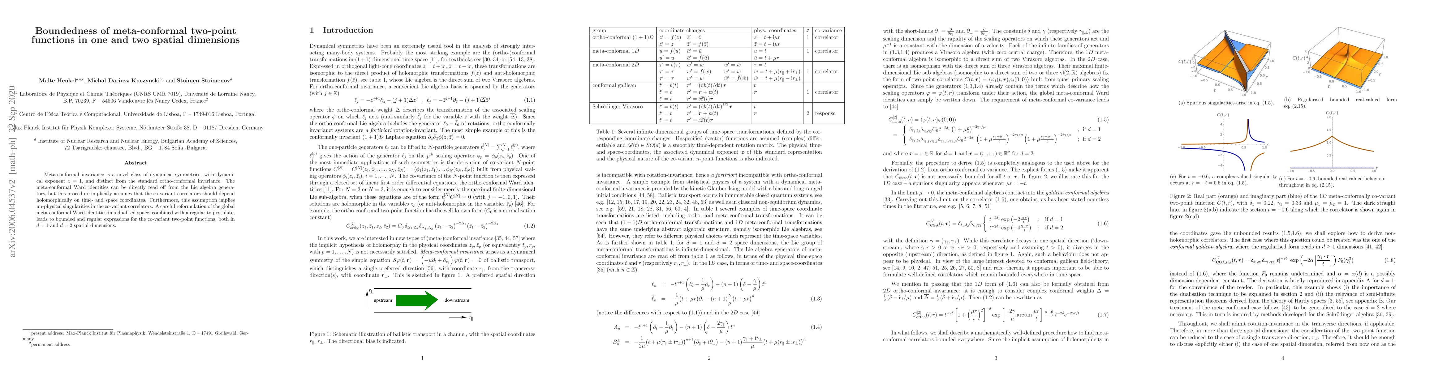 Thumbnail for Boundedness of meta-conformal two-point functions in one and two spatial
  dimensions