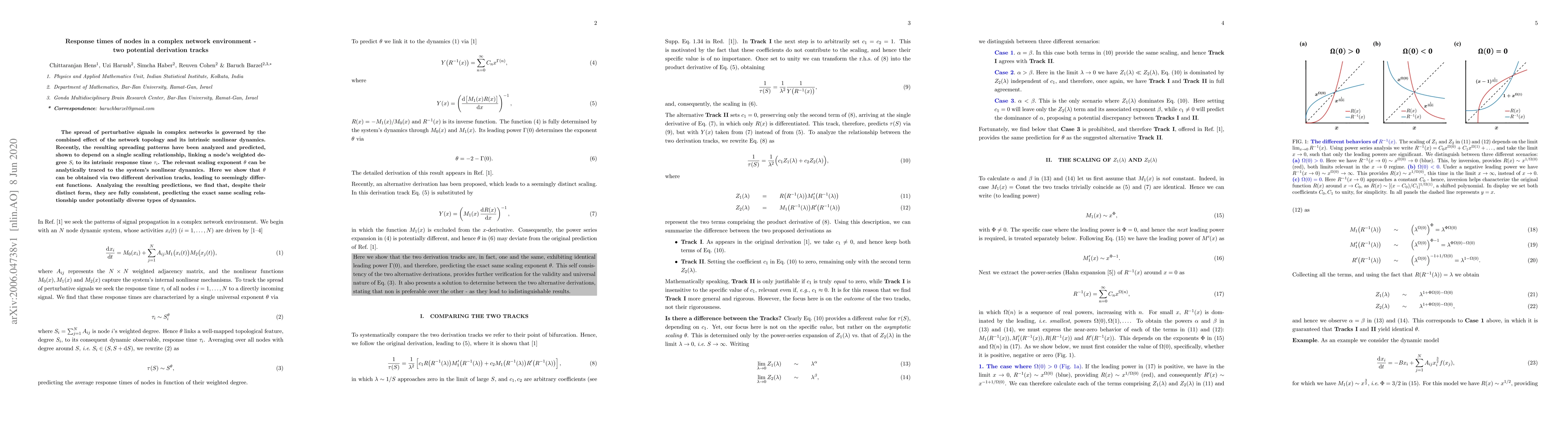 Thumbnail for Response times of nodes in a complex network environment -- two
  potential derivation tracks
