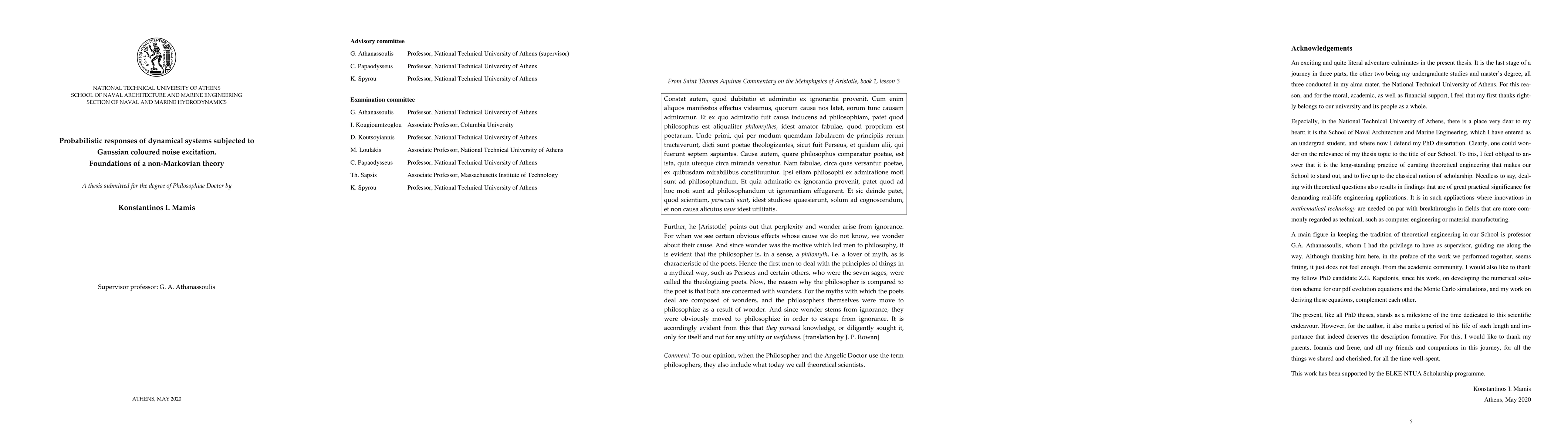 Thumbnail for Probabilistic responses of dynamical systems subjected to Gaussian
  coloured noise excitation. Foundations of a non-Markovian theory