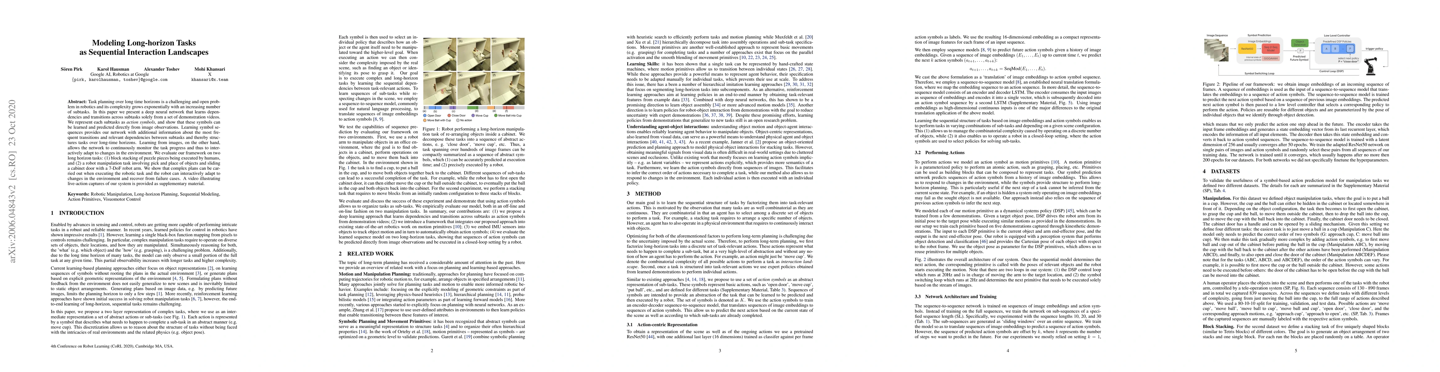 Thumbnail for Modeling Long-horizon Tasks as Sequential Interaction Landscapes