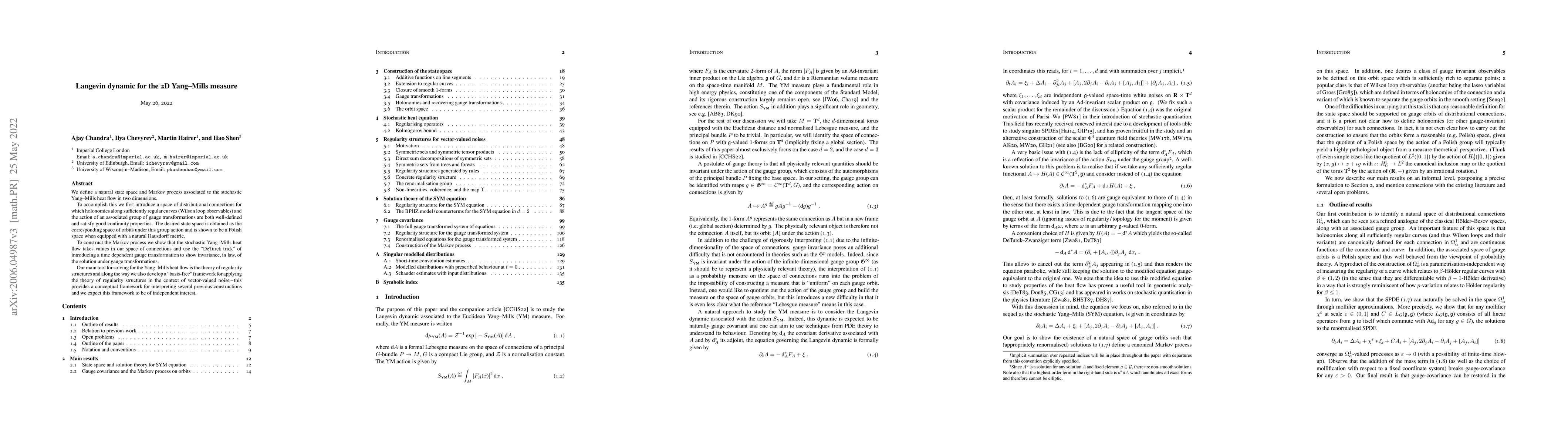 Thumbnail for Langevin dynamic for the 2D Yang-Mills measure