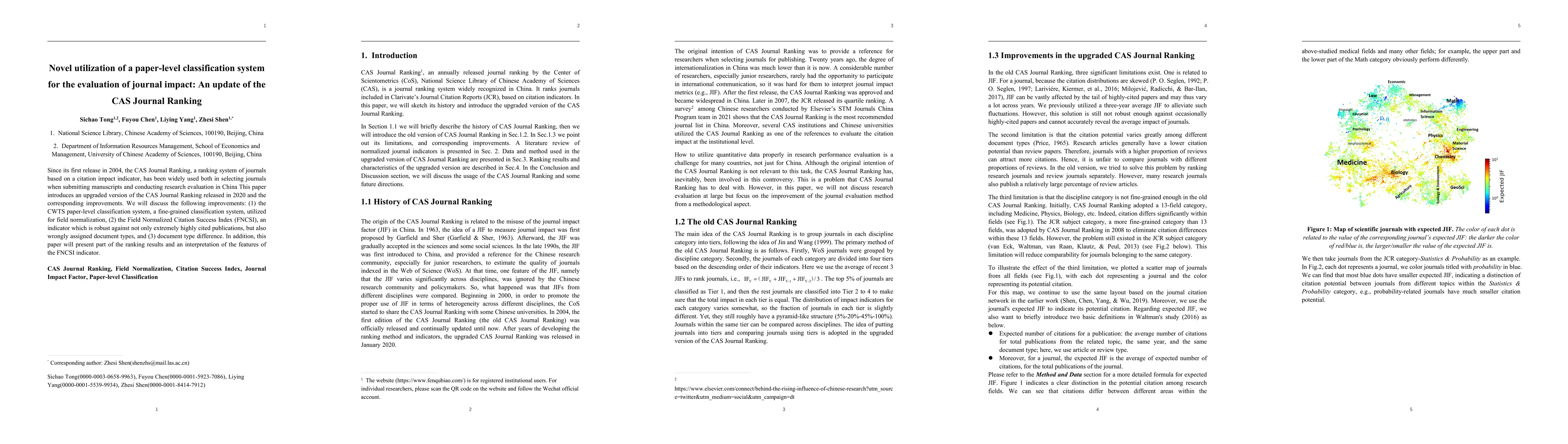 Thumbnail for Novel utilization of a paper-level classification system for the
  evaluation of journal impact: An update of the CAS Journal Ranking