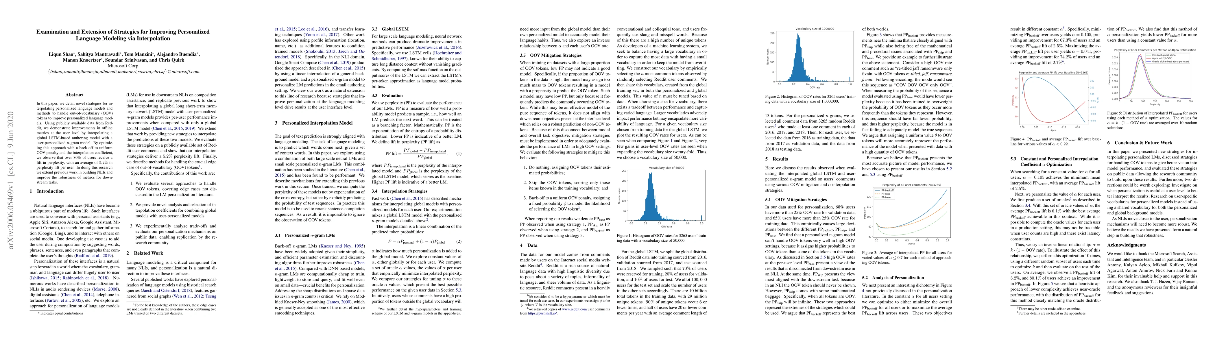 Thumbnail for Examination and Extension of Strategies for Improving Personalized
  Language Modeling via Interpolation