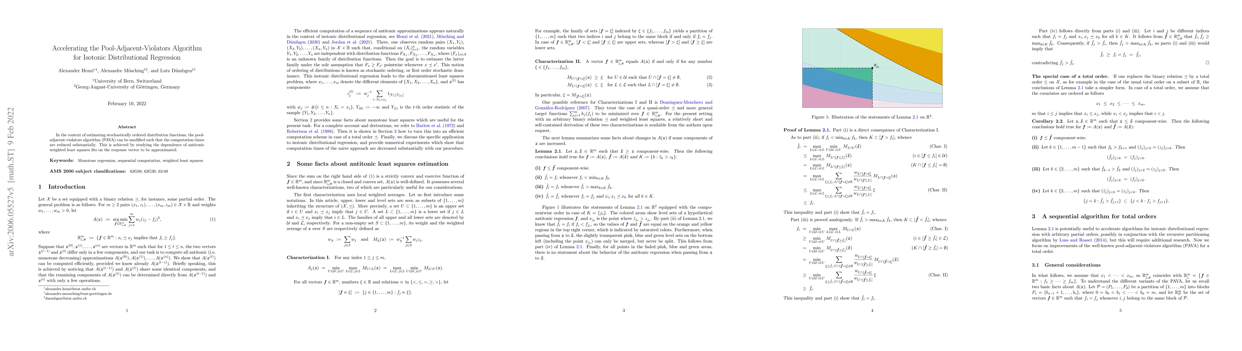Thumbnail for Accelerating the pool-adjacent-violators algorithm for isotonic
  distributional regression