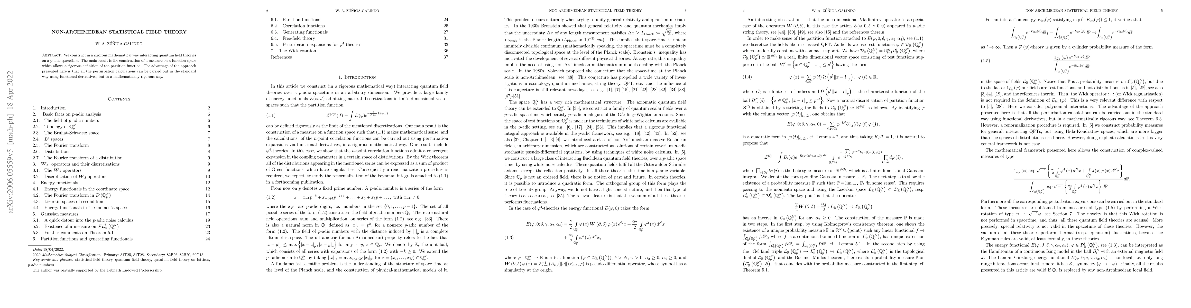 Thumbnail for Non-Archimedean Statistical Field Theory
