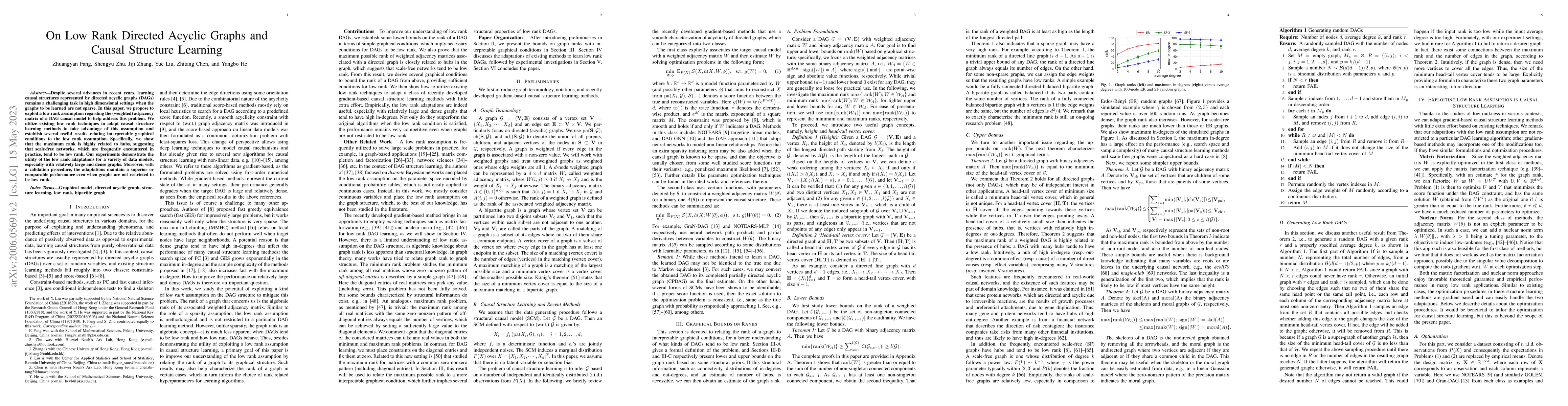 Thumbnail for On Low Rank Directed Acyclic Graphs and Causal Structure Learning