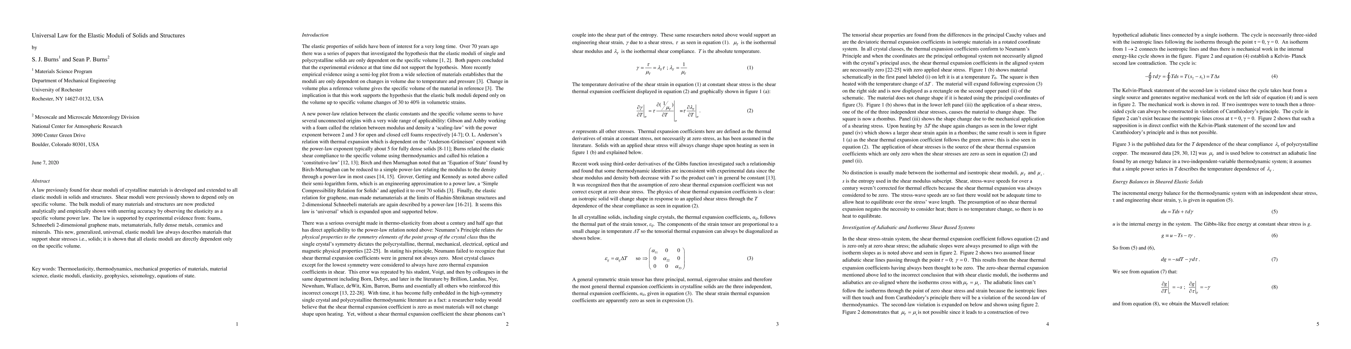 Thumbnail for Universal Law for the Elastic Moduli of Solids and Structures