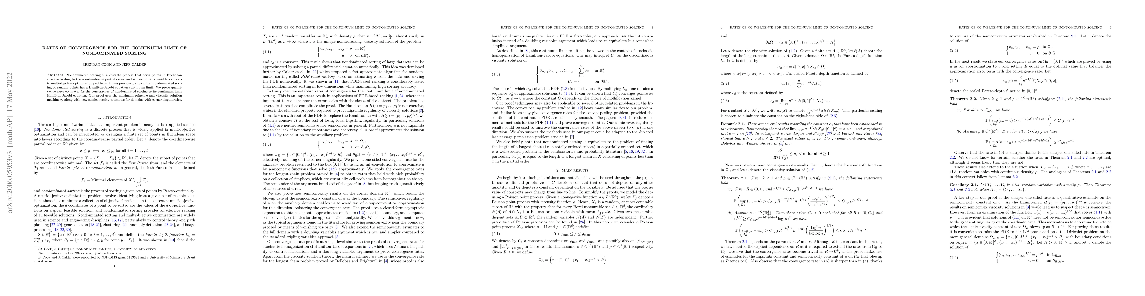 Thumbnail for Rates of convergence for the continuum limit of nondominated sorting