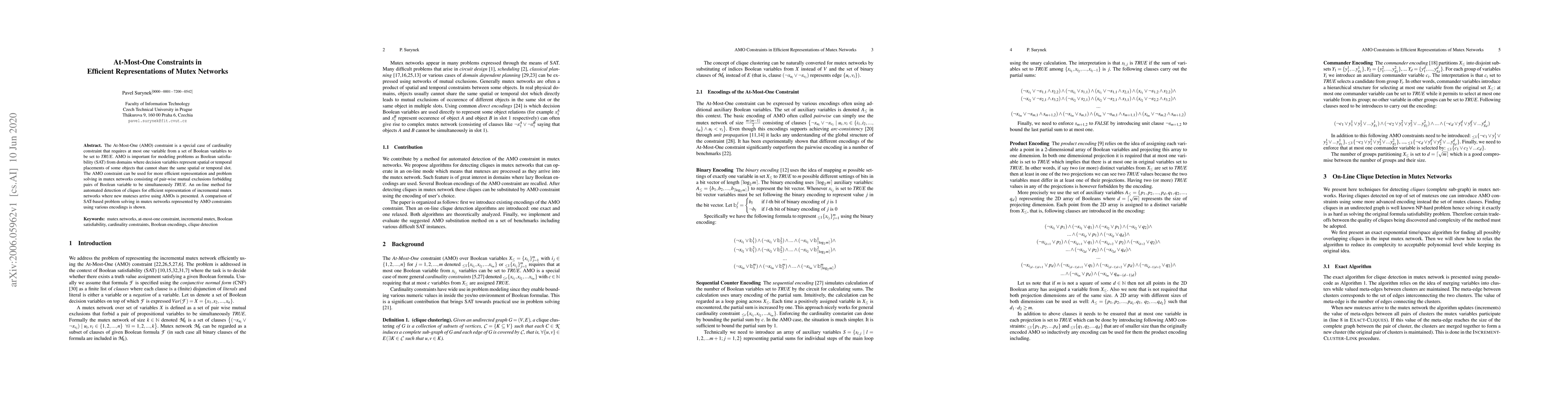 Thumbnail for At-Most-One Constraints in Efficient Representations of Mutex Networks