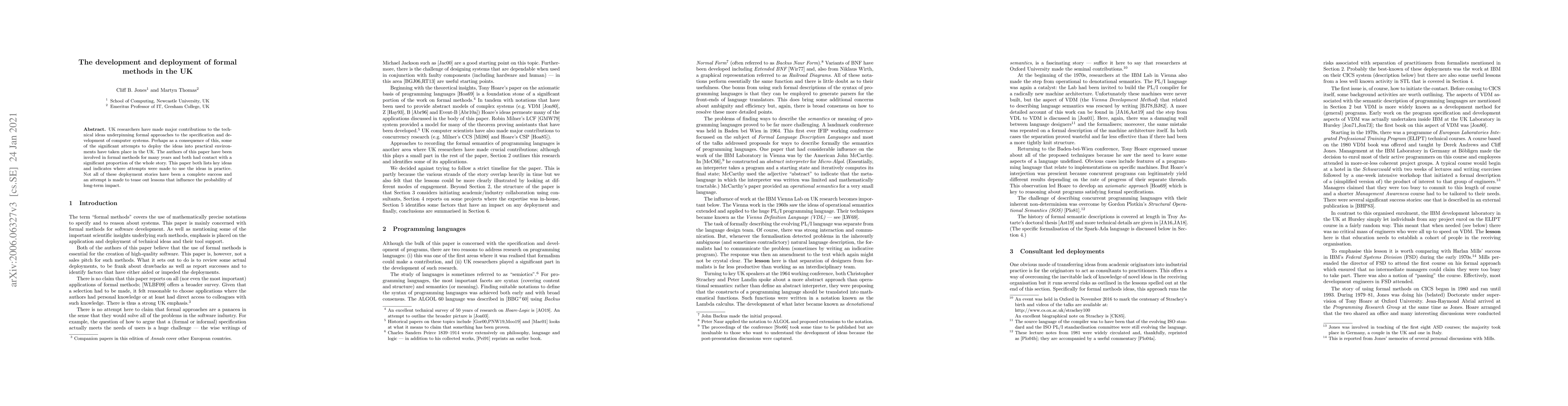 Thumbnail for The development and deployment of formal methods in the UK
