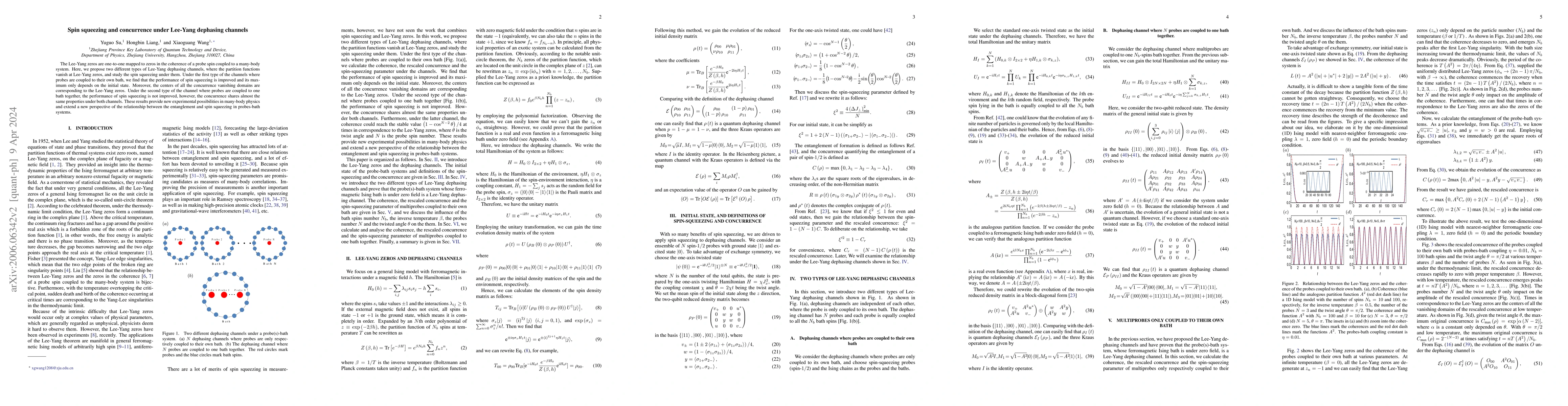 Thumbnail for Spin squeezing and concurrence under Lee-Yang dephasing channels