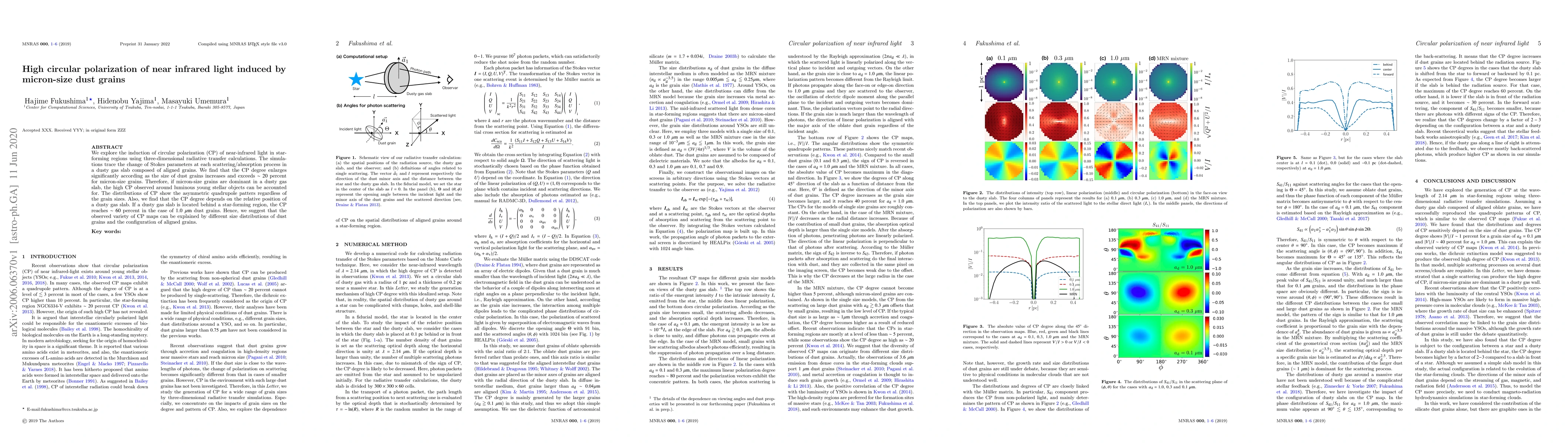 Thumbnail for High circular polarization of near infrared light induced by micron-size
  dust grains