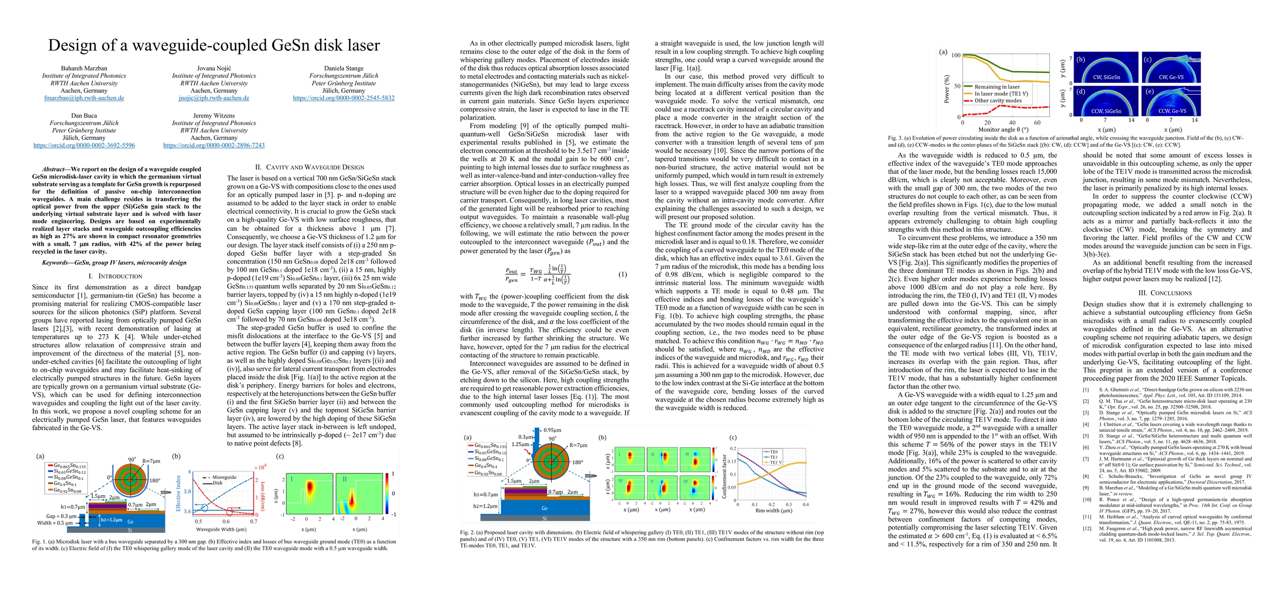 Thumbnail for Design of a waveguide-coupled GeSn disk laser
