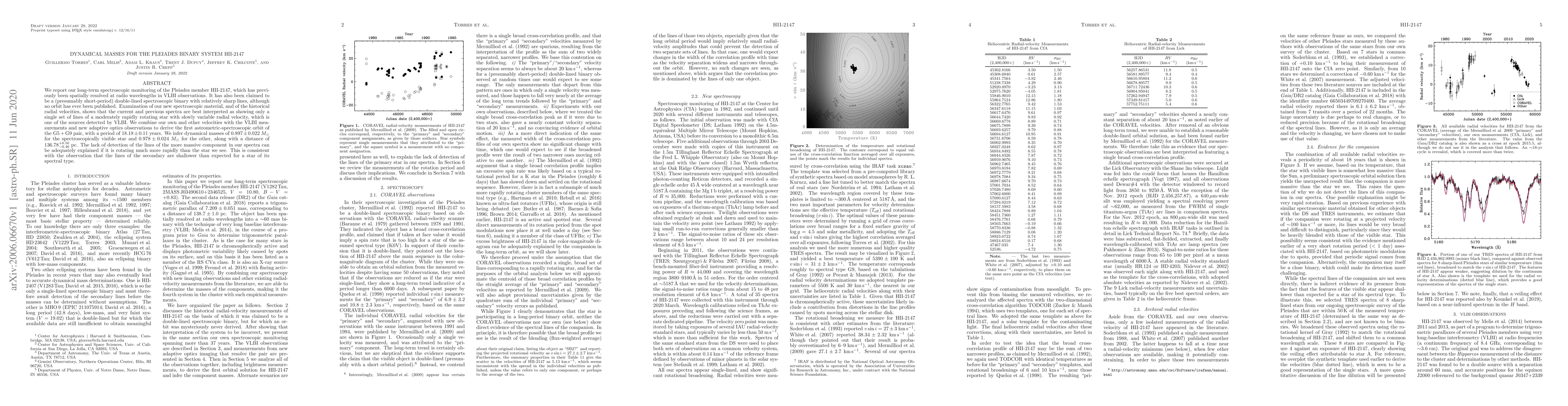Thumbnail for Dynamical masses for the Pleiades binary system HII-2147