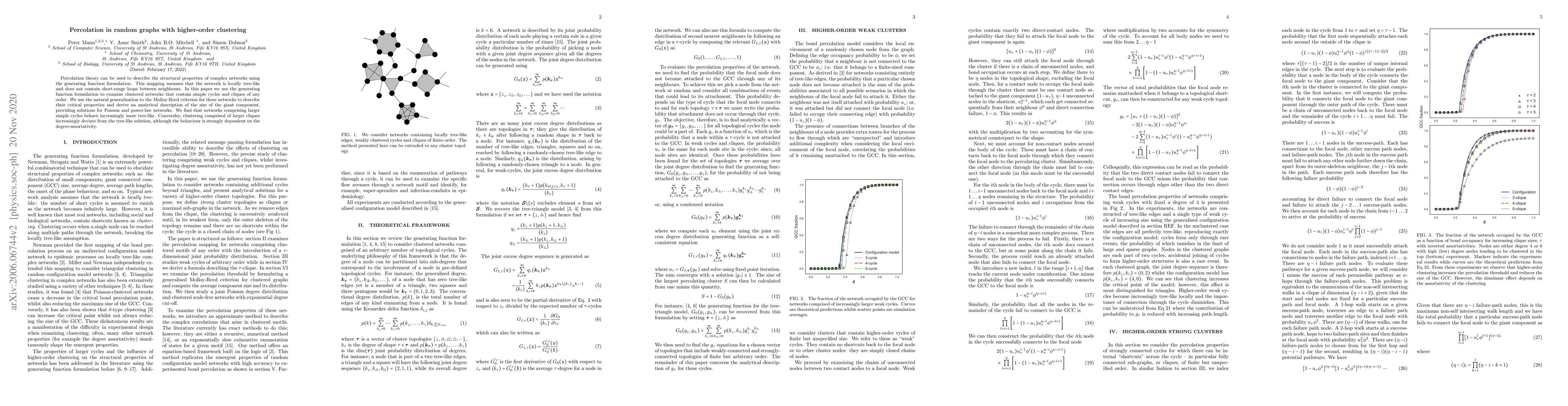 Thumbnail for Percolation in random graphs with higher-order clustering