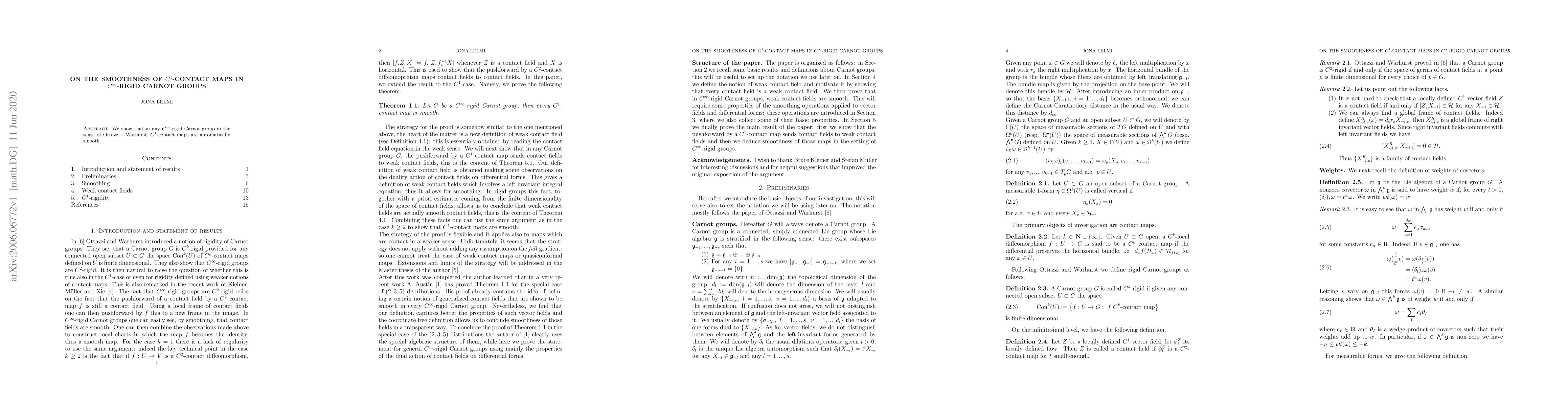 Thumbnail for On the smoothness of $C^1$-contact maps in $C^{\infty}$-rigid Carnot
  groups
