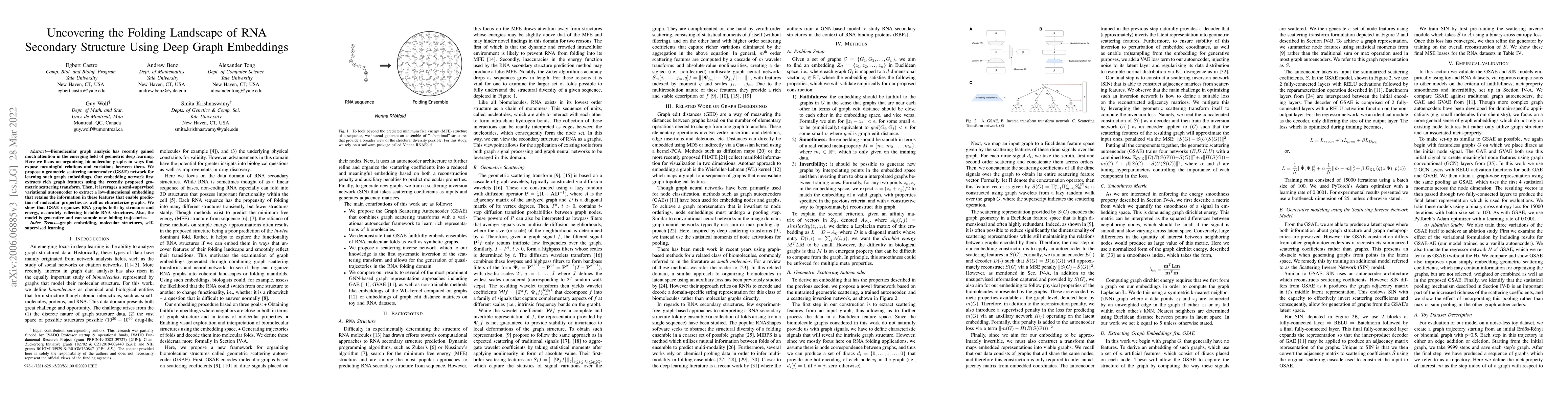 Thumbnail for Uncovering the Folding Landscape of RNA Secondary Structure with Deep
  Graph Embeddings