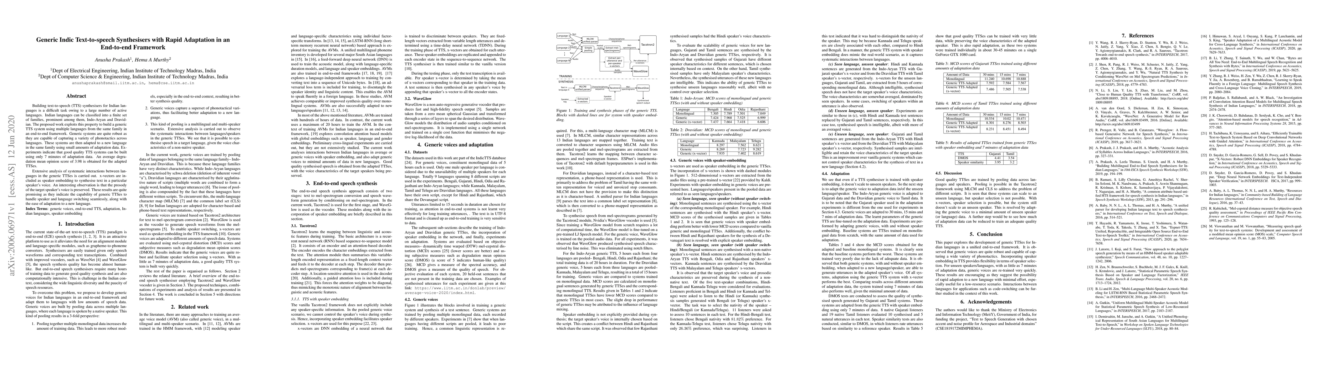 Thumbnail for Generic Indic Text-to-speech Synthesisers with Rapid Adaptation in an
  End-to-end Framework