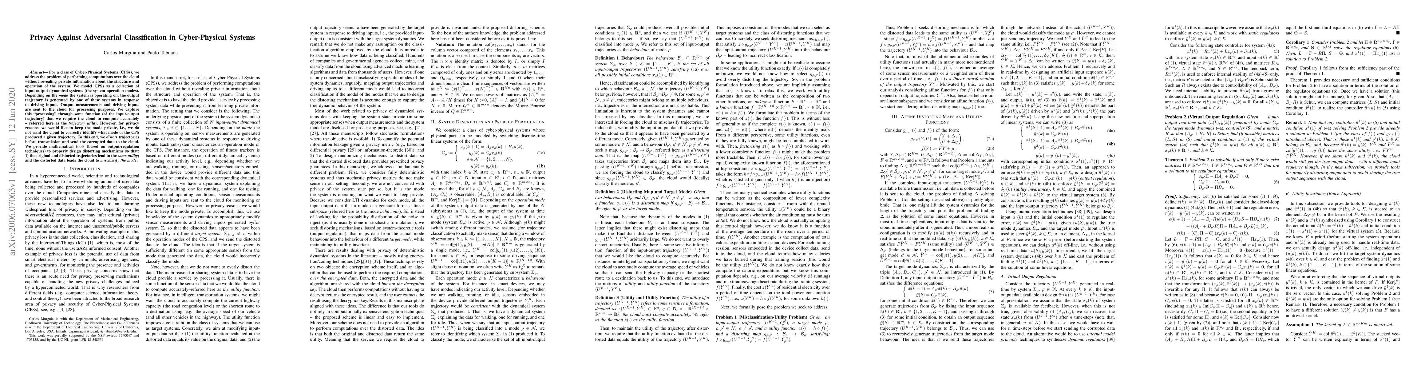 Thumbnail for Privacy Against Adversarial Classification in Cyber-Physical Systems