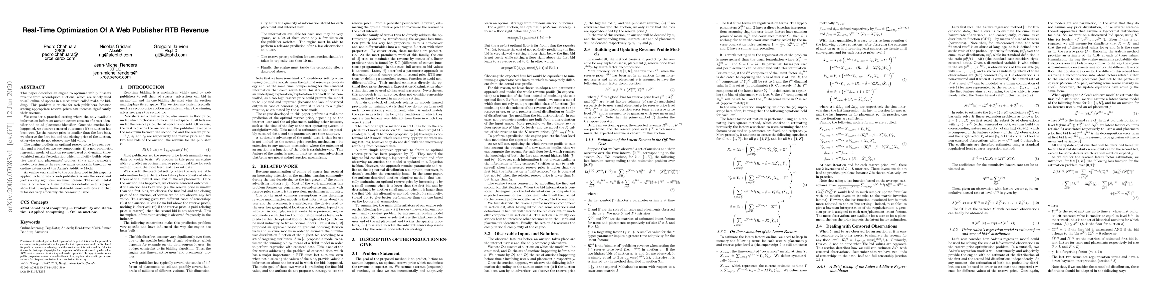 Thumbnail for Real-Time Optimization Of Web Publisher RTB Revenues