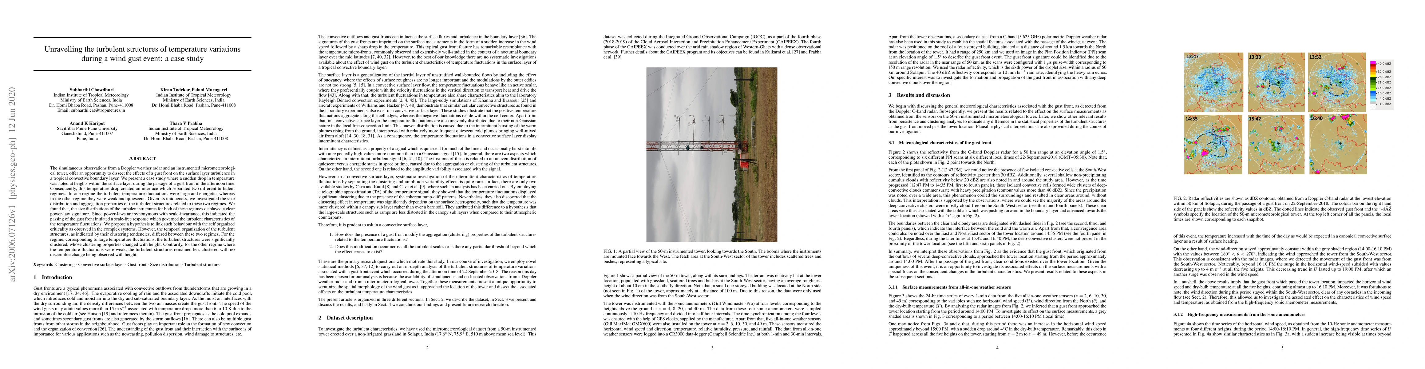 Thumbnail for Unravelling the turbulent structures of temperature variations during a
  wind gust event: a case study