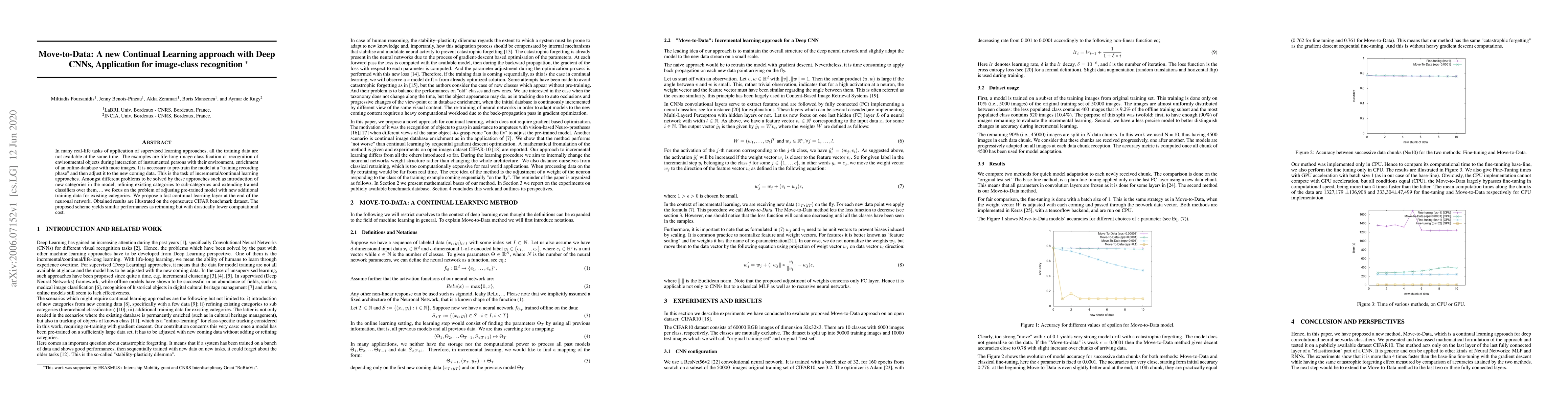 Thumbnail for Move-to-Data: A new Continual Learning approach with Deep CNNs,
  Application for image-class recognition