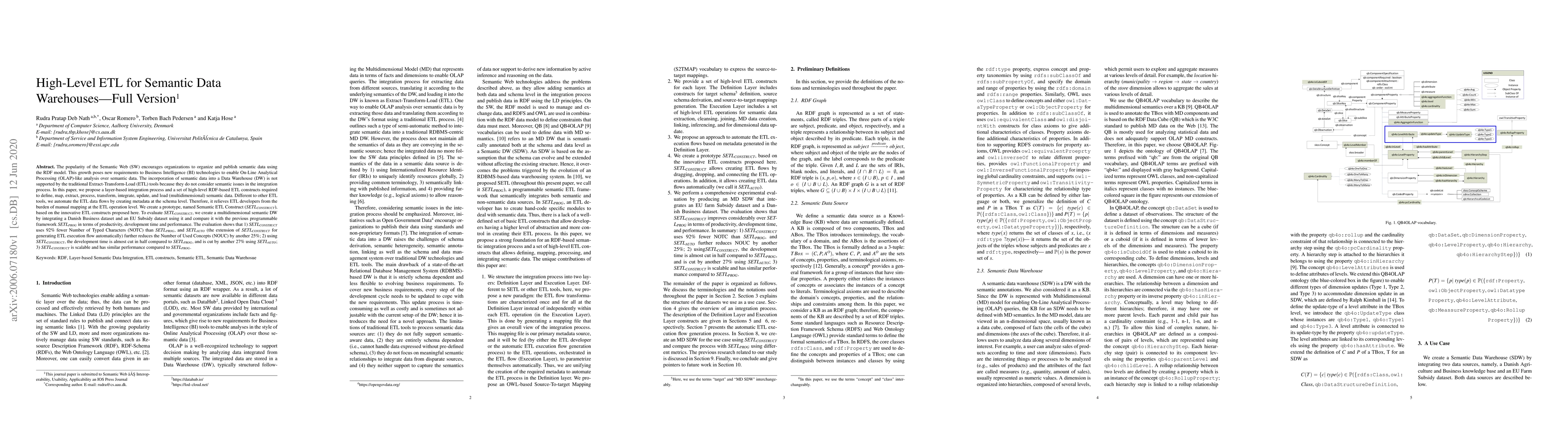 Thumbnail for High-Level ETL for Semantic Data Warehouses -- Full Version