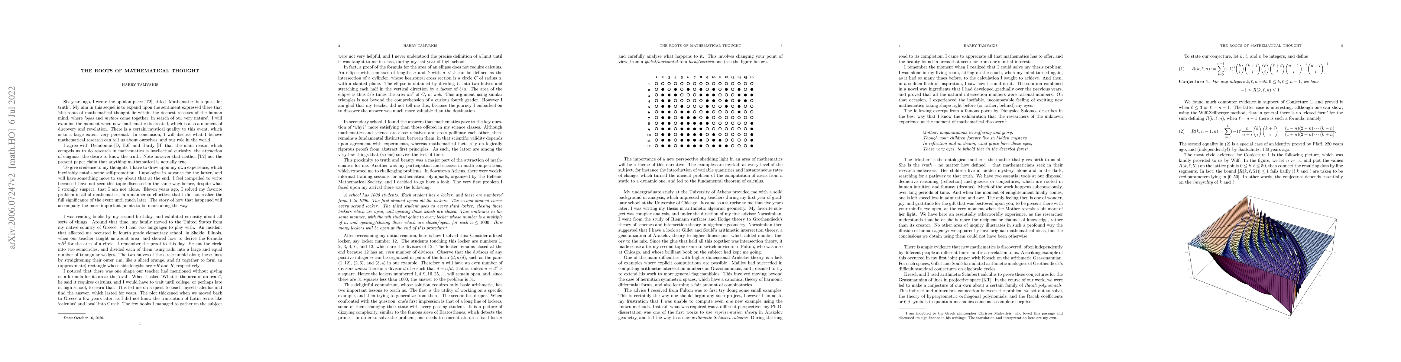Thumbnail for The roots of mathematical thought