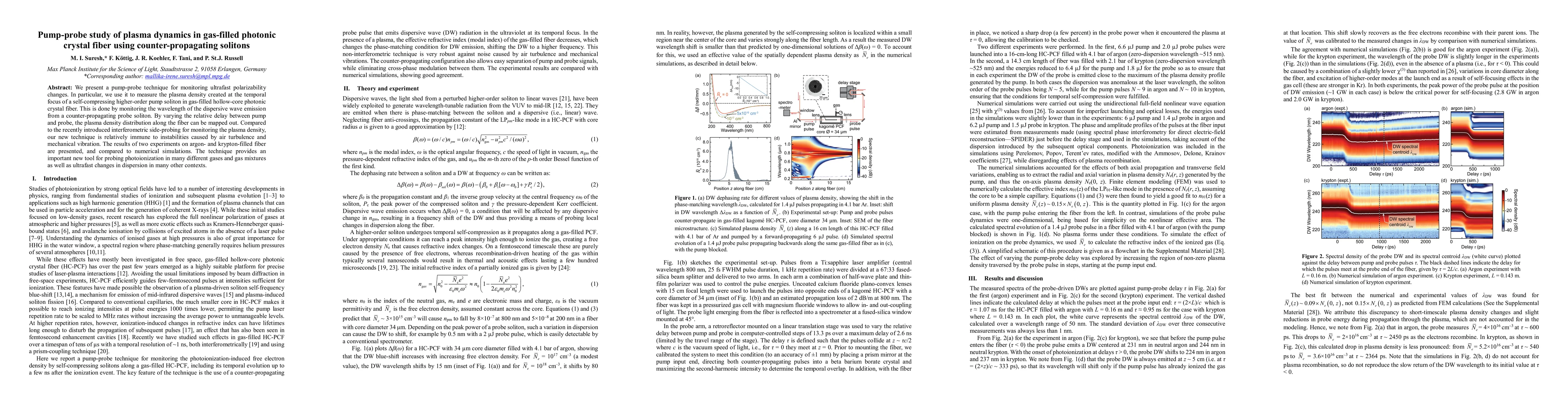 Thumbnail for Pump-probe study of plasma dynamics in gas-filled photonic crystal fiber
  using counter-propagating solitons