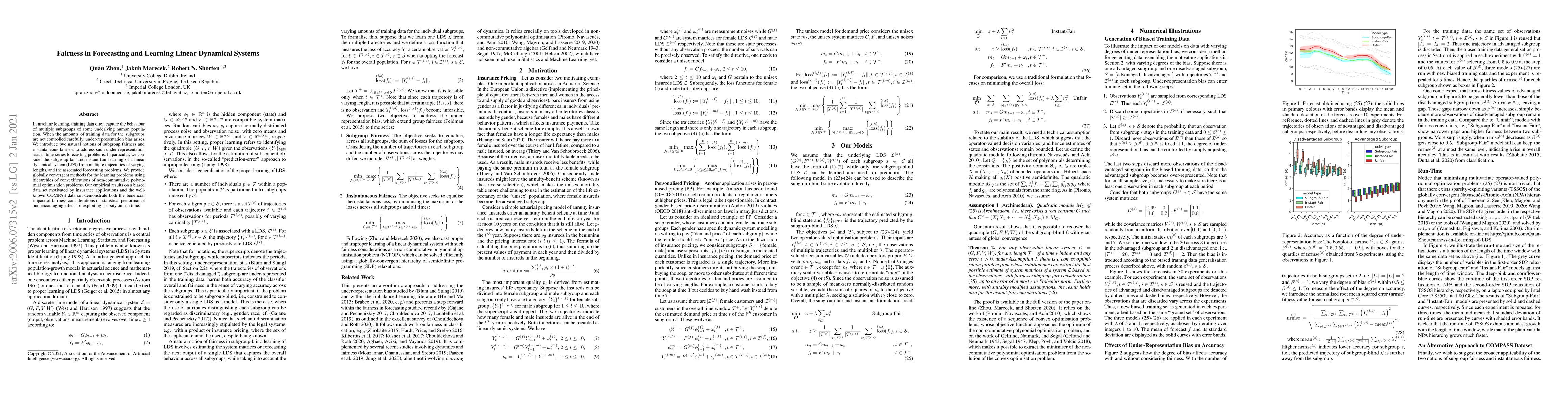 Thumbnail for Fairness in Forecasting and Learning Linear Dynamical Systems