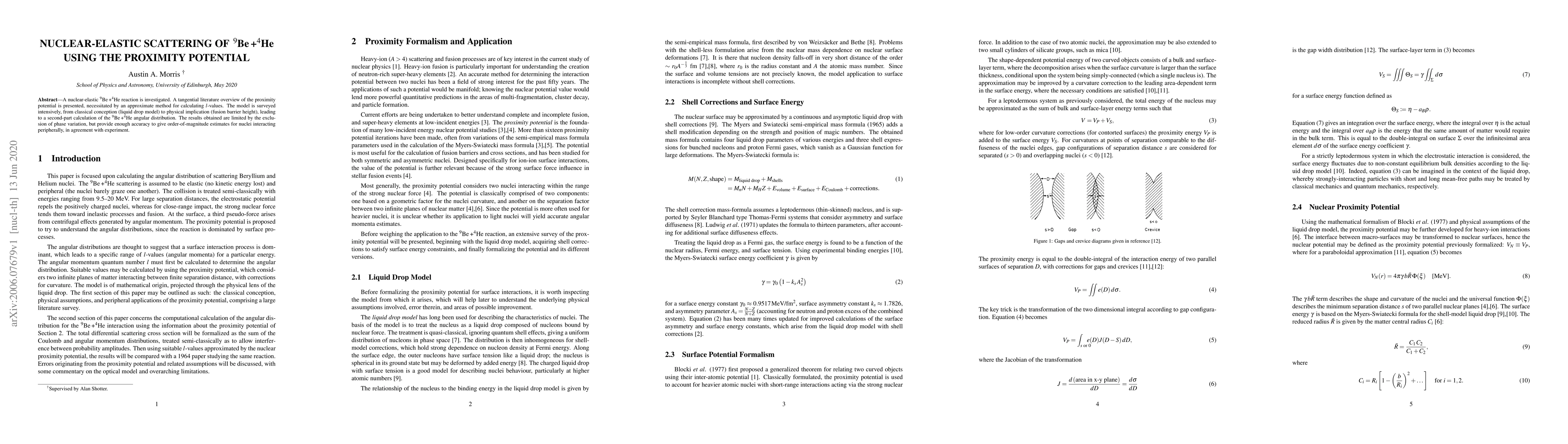 Thumbnail for Nuclear-Elastic Scattering of $^9$Be+$^4$He using the Proximity
  Potential