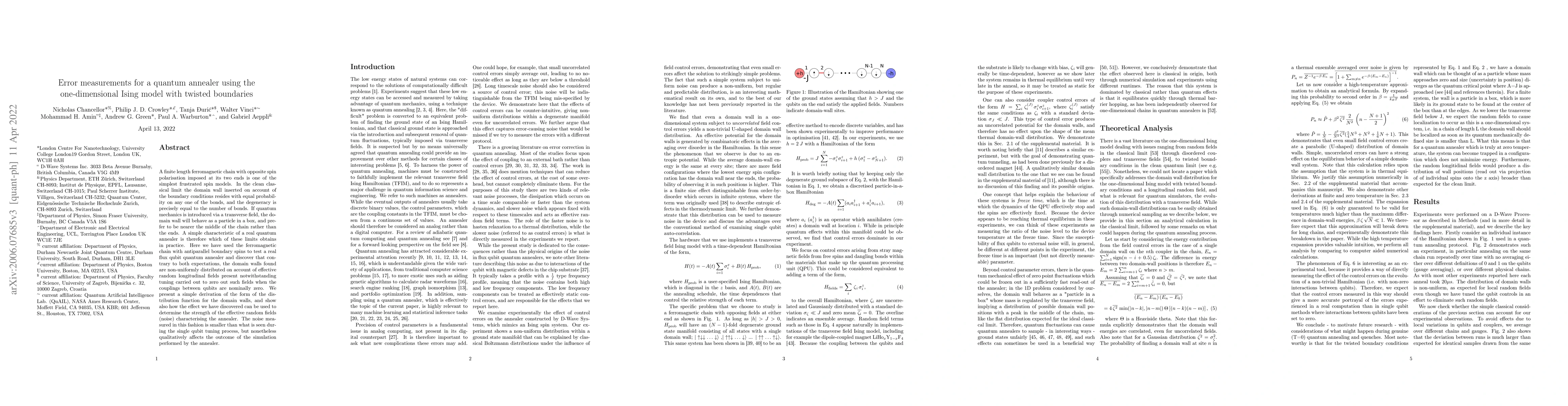 Thumbnail for Error measurements for a quantum annealer using the one-dimensional
  Ising model with twisted boundaries