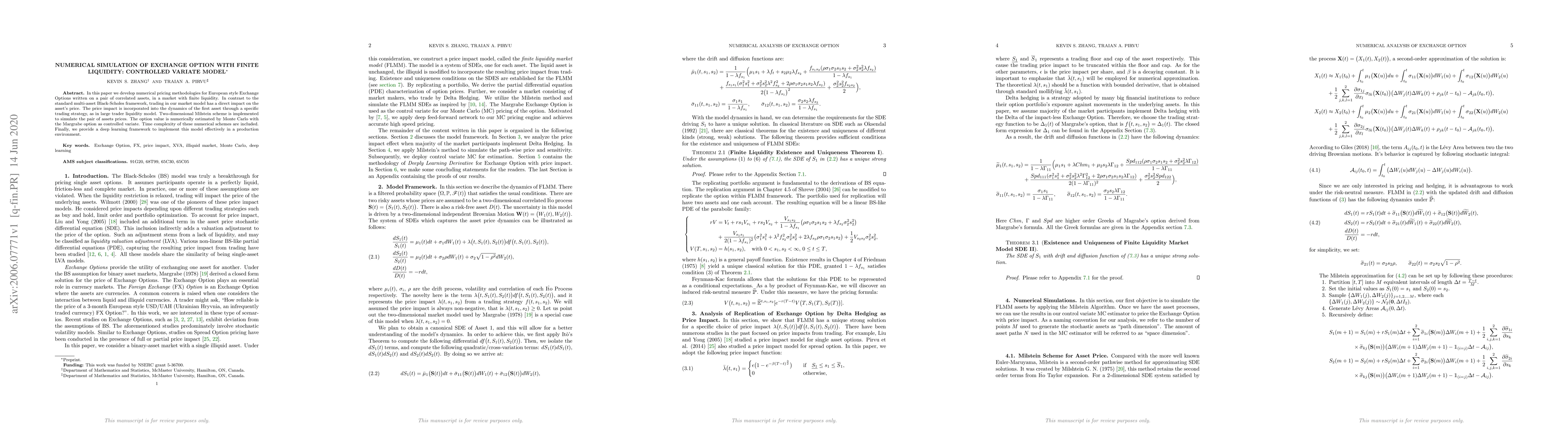 Thumbnail for Numerical Simulation of Exchange Option with Finite Liquidity:
  Controlled Variate Model