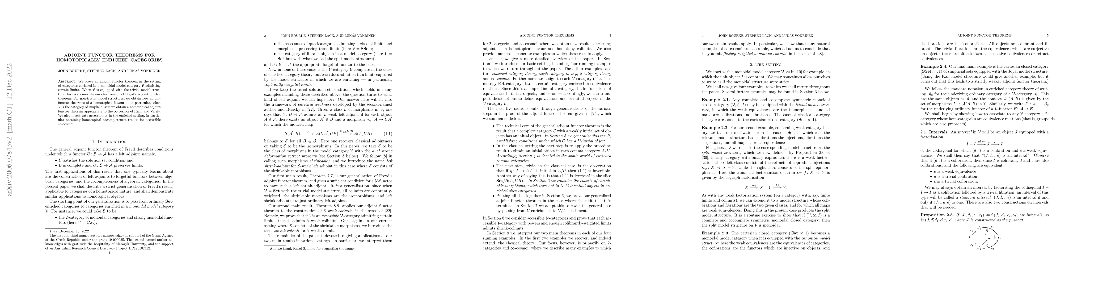 Thumbnail for Adjoint functor theorems for homotopically enriched categories