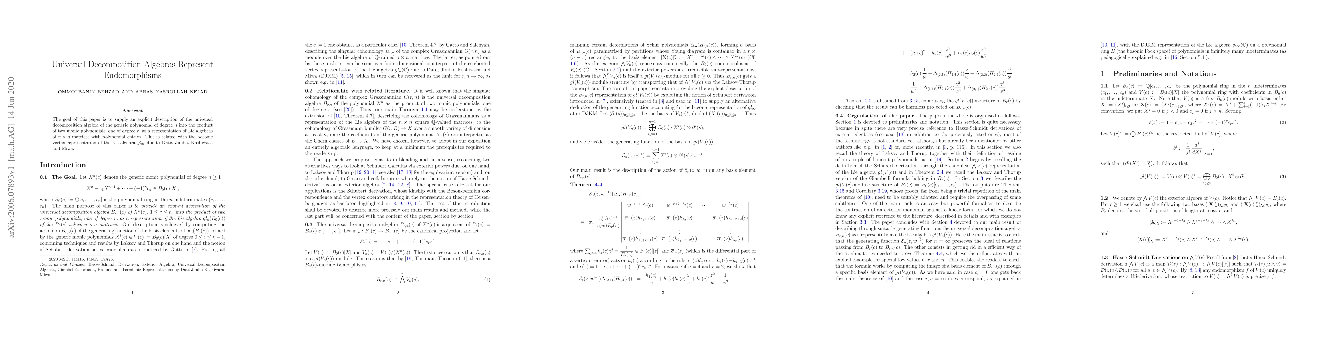 Thumbnail for Universal Decomposition Algebras Represent Endomorphisms