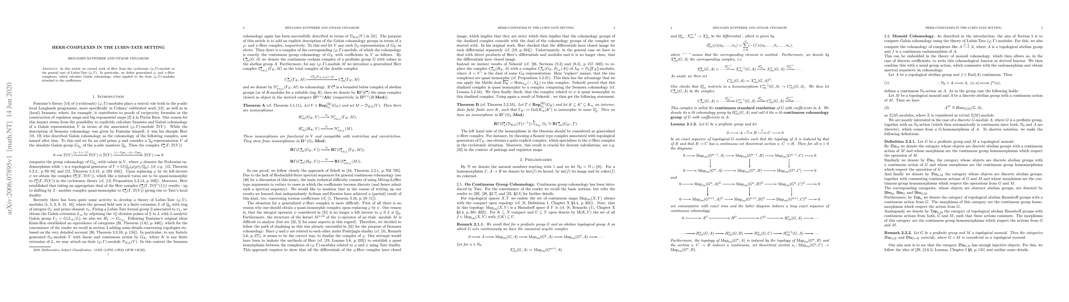 Thumbnail for Herr-complexes in the Lubin-Tate setting