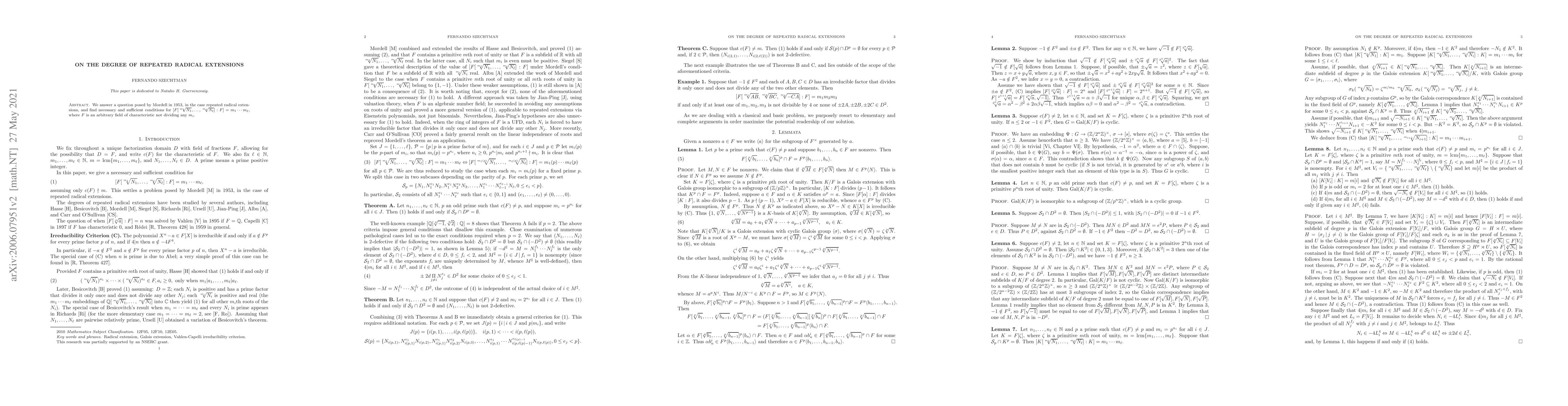 Thumbnail for On the degree of repeated radical extensions