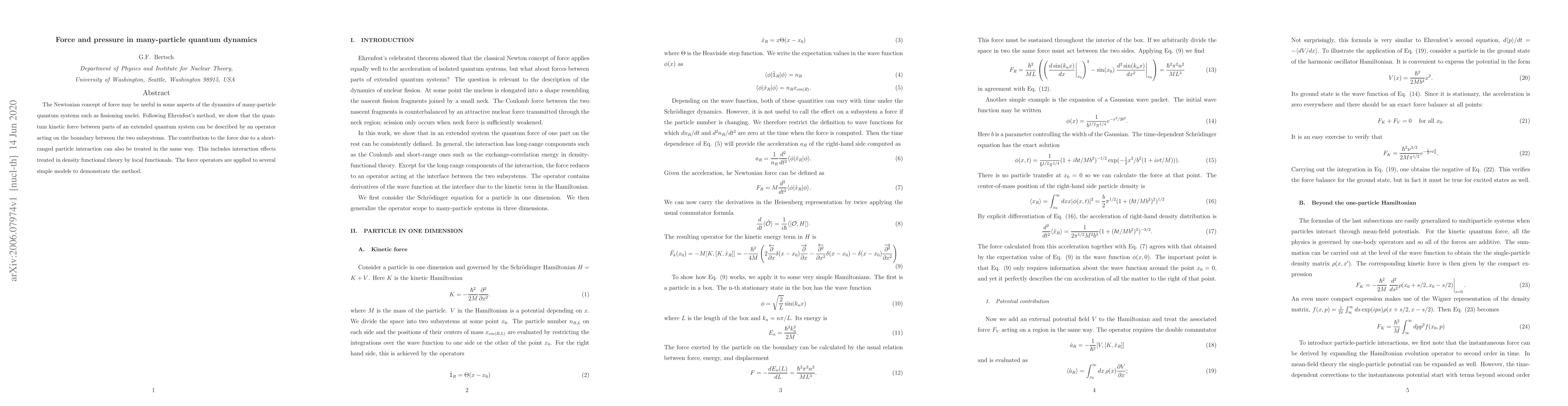 Thumbnail for Force and pressure in many-particle quantum dynamics