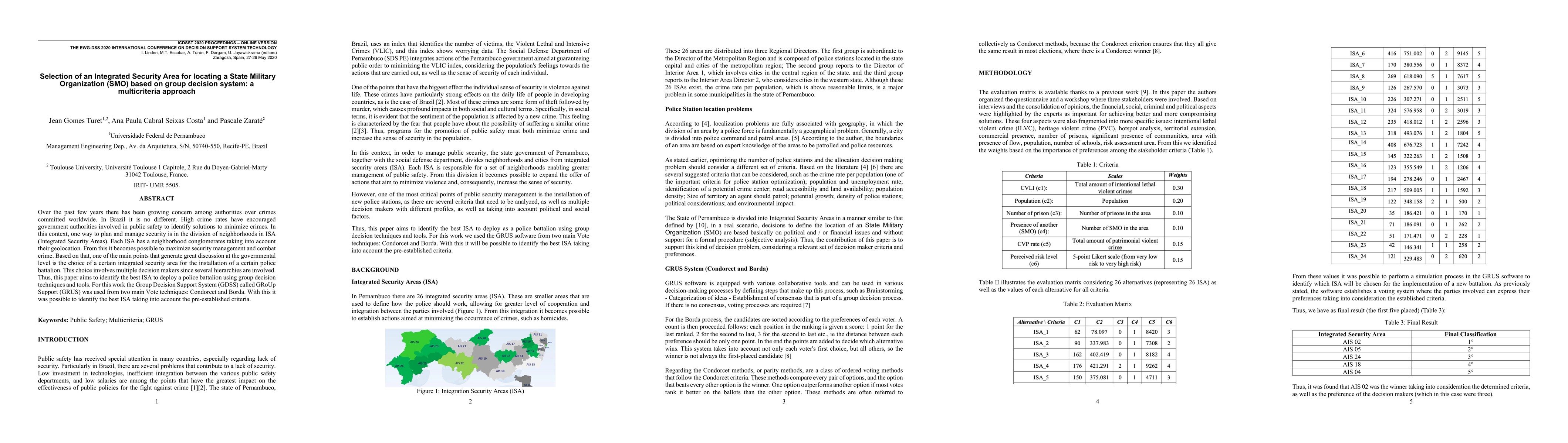 Thumbnail for Selection of an Integrated Security Area for locating a State Military
  Organization (SMO) based on group decision system: a multicriteria approach