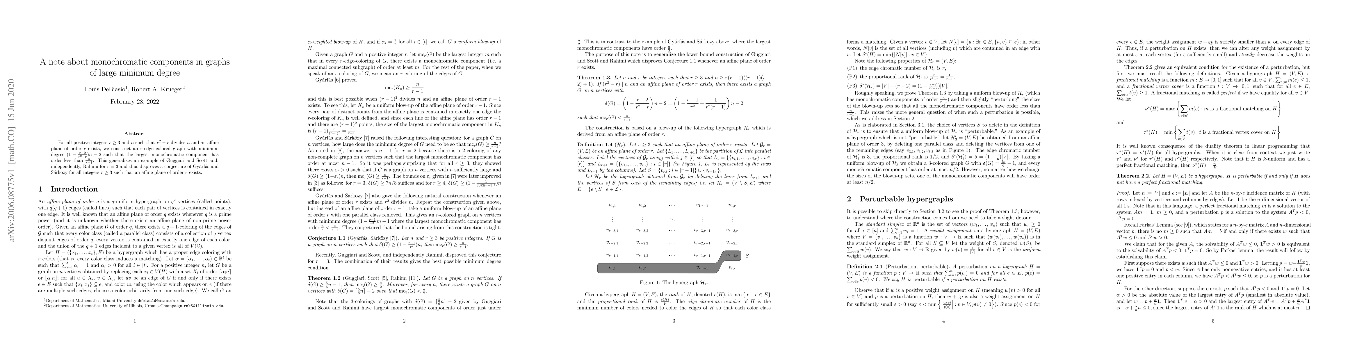 Thumbnail for A note about monochromatic components in graphs of large minimum degree