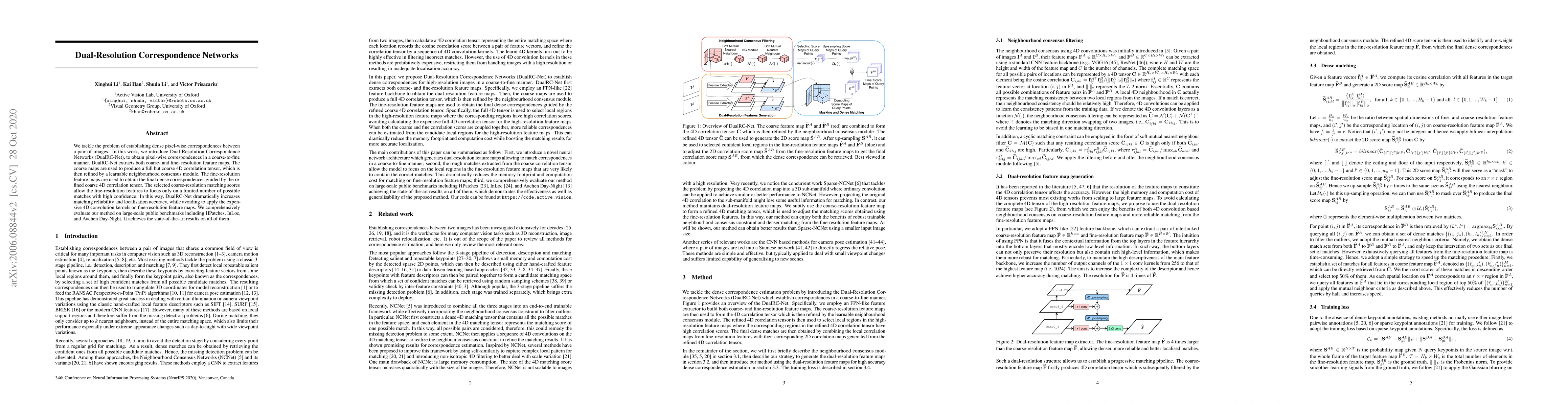 Thumbnail for Dual-Resolution Correspondence Networks