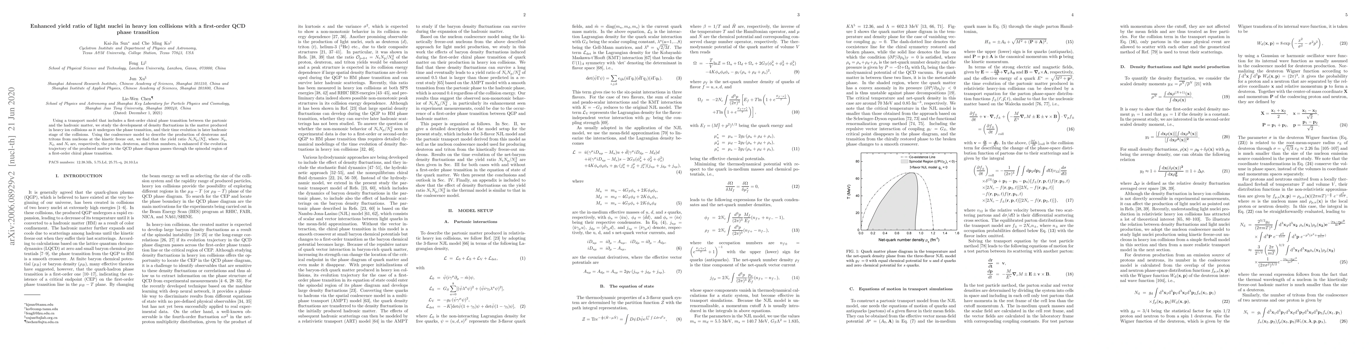 Thumbnail for Enhanced yield ratio of light nuclei in heavy ion collisions with a
  first-order QCD phase transition