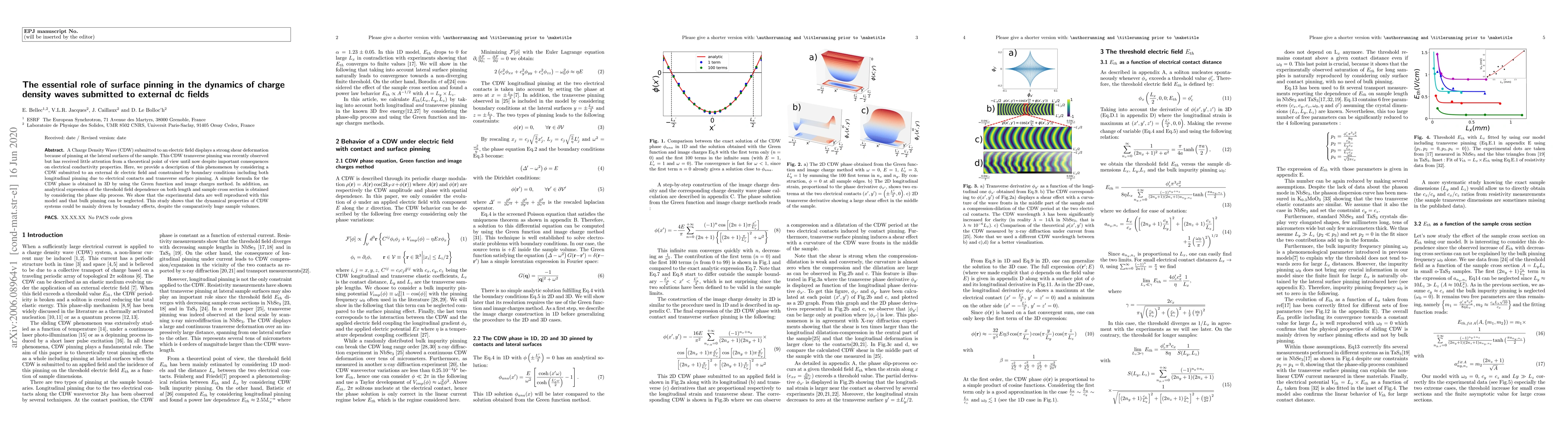 Thumbnail for The essential role of surface pinning in the dynamics of charge density
  waves submitted to external dc fields