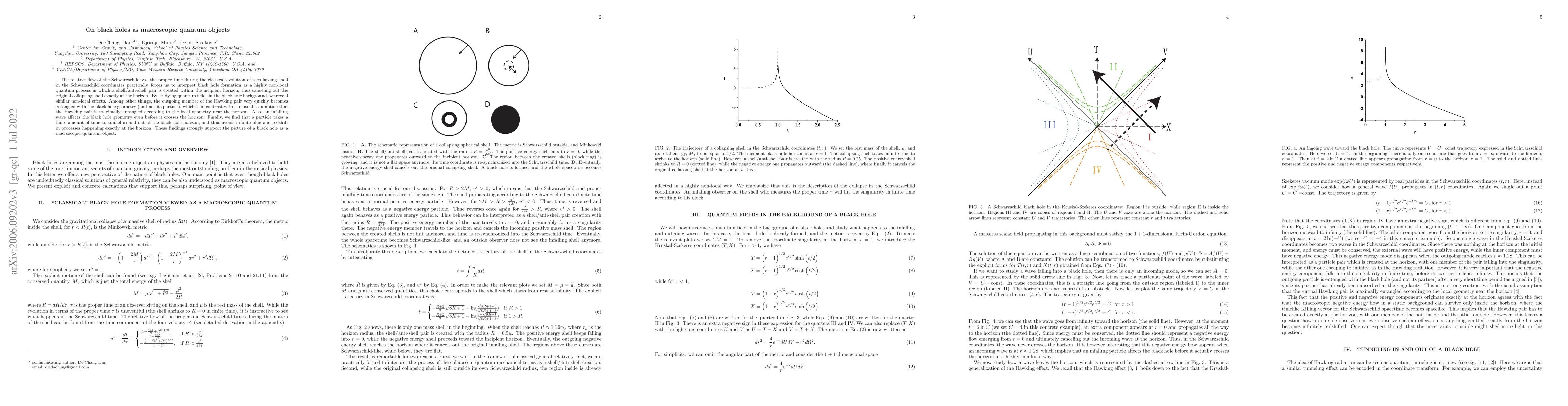 Thumbnail for On black holes as macroscopic quantum objects