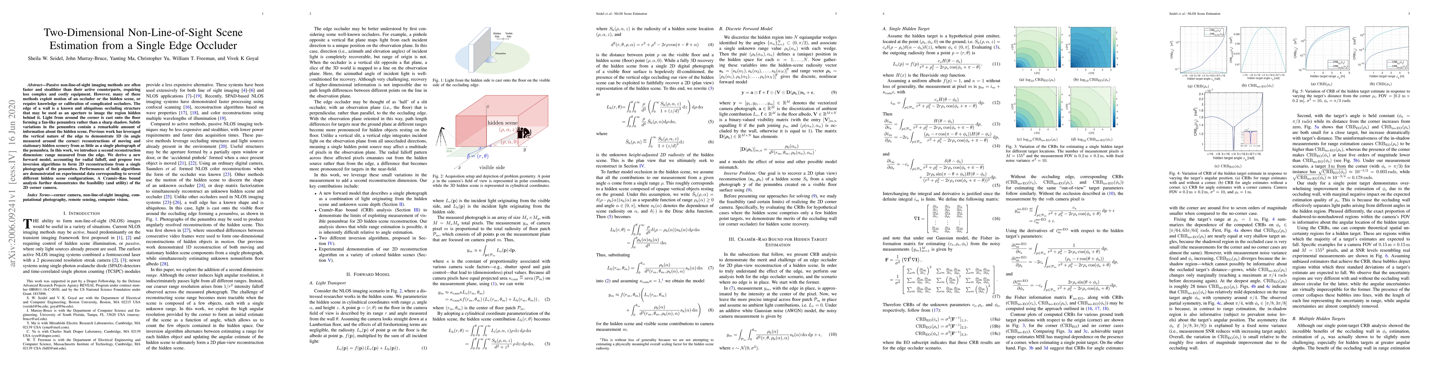 Thumbnail for Two-Dimensional Non-Line-of-Sight Scene Estimation from a Single Edge
  Occluder