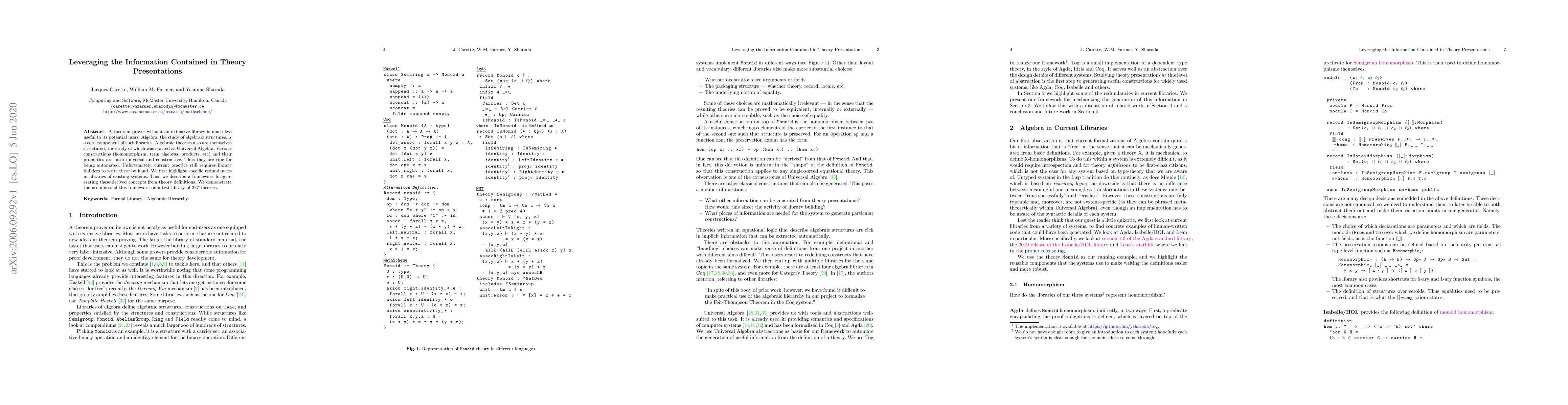 Thumbnail for Leveraging the Information Contained in Theory Presentations
