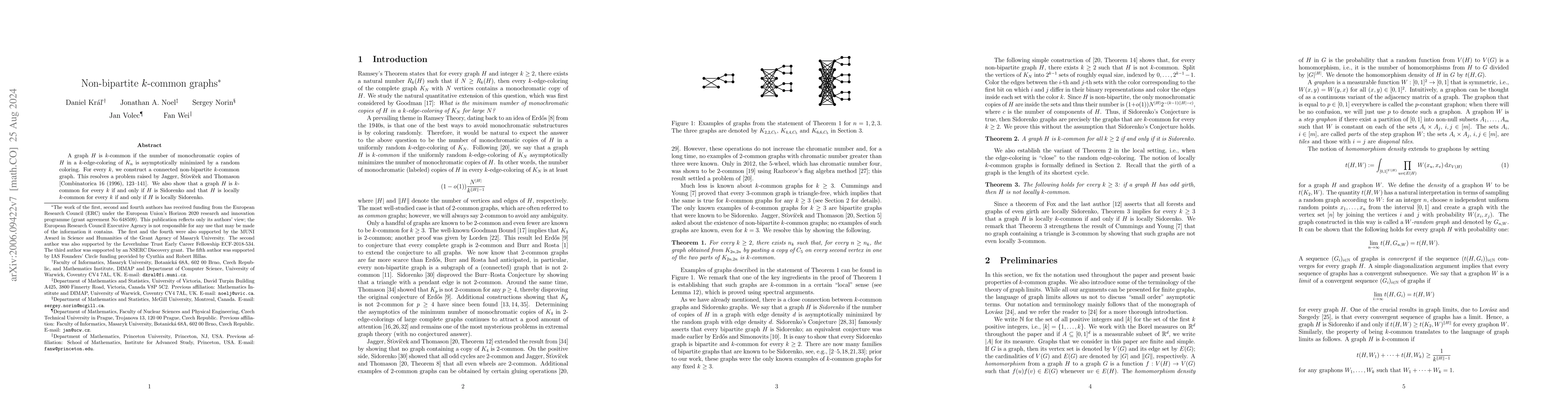 Thumbnail for Non-bipartite k-common graphs