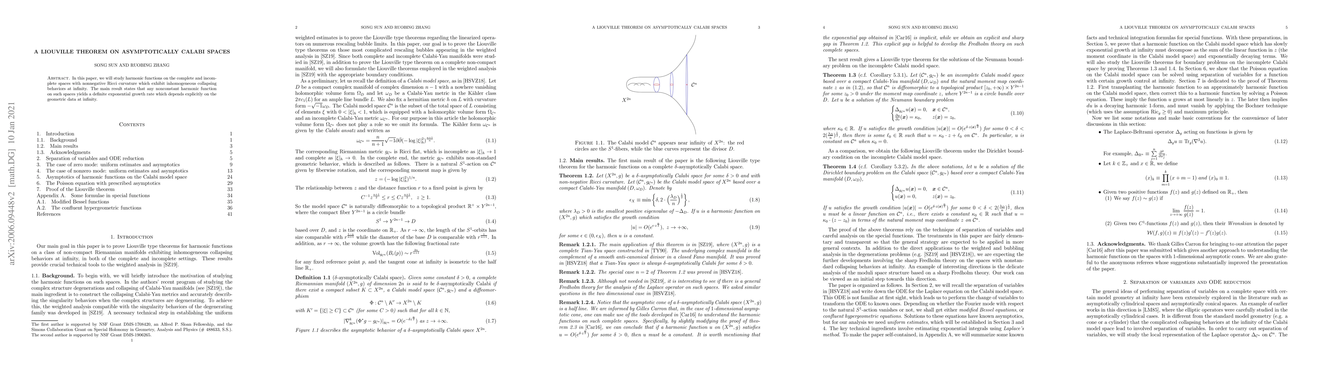 Thumbnail for A Liouville theorem on asymptotically Calabi spaces