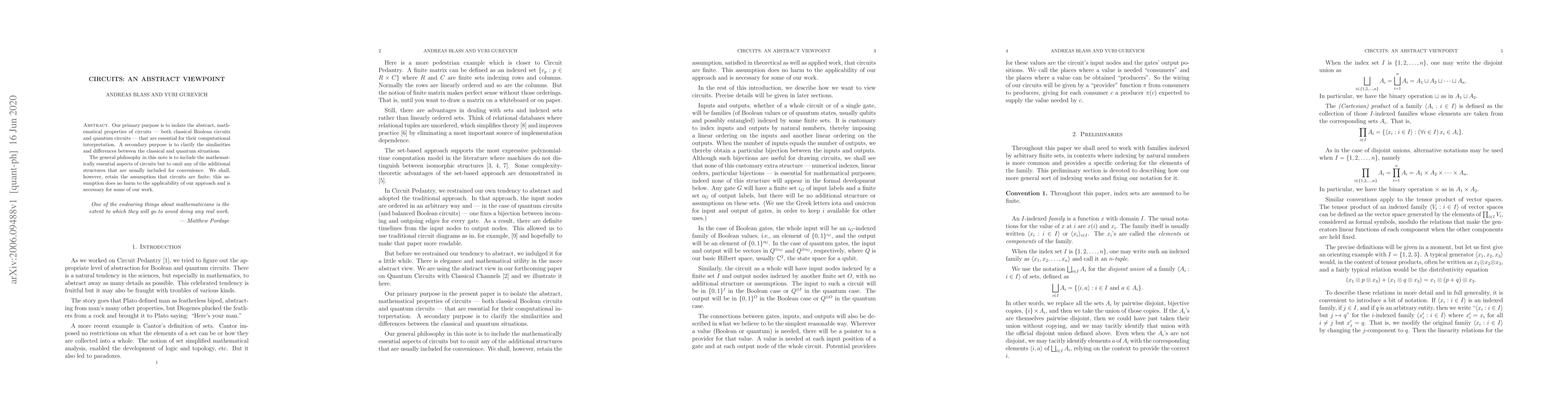 Thumbnail for Circuits: An abstract viewpoint